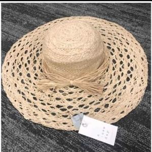 Women's Open Weave Raffia Straw Paper Hat - A New